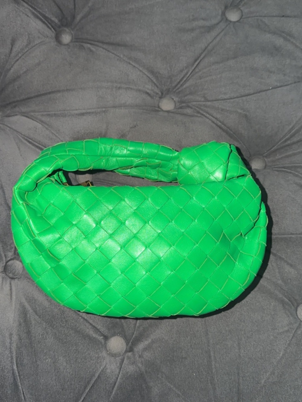 Bottega Veneta Nappa Intrecciato Mini Jodie Grass